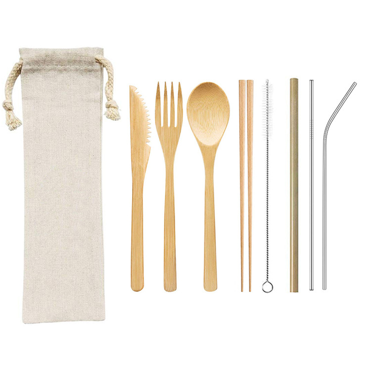 Bamboo Tableware | Reusable Bamboo Cutlery | Eco-Friendly Bamboo Cutlery Set – 3–9 pcs Options for Catering & Hospitality Wholesale EXW