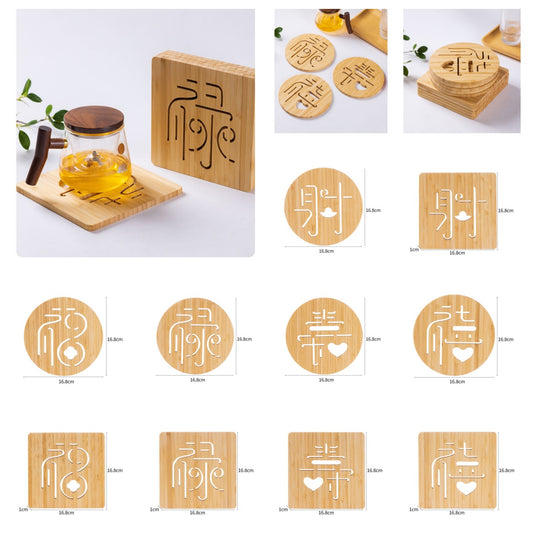 Bamboo Homeware | Bamboo Coasters | Chinese-Style Heat-Resistant Bamboo Cup & Teapot Mats – Wholesale