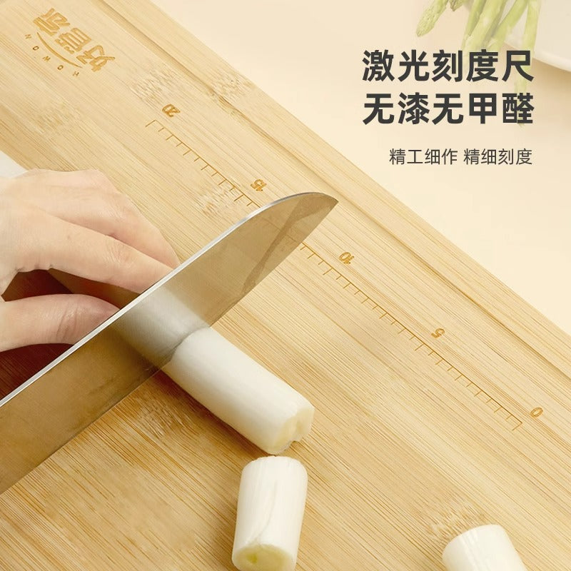 Bamboo Kitchenware | Bamboo Cutting Boards | Extra Thick Antibacterial Bamboo Cutting Board with Measurement Scale & Hanging Hole Wholesale
