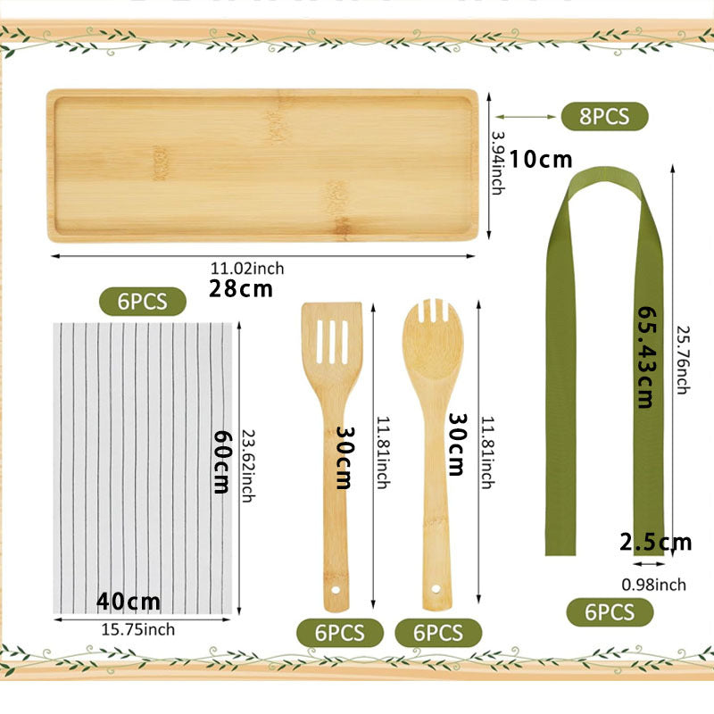 Bamboo Tableware | Bamboo Cheese & Serving Trays | Eco-Friendly Rectangular Bamboo Cheese Tray Gift Set with Accessories – Wholesale