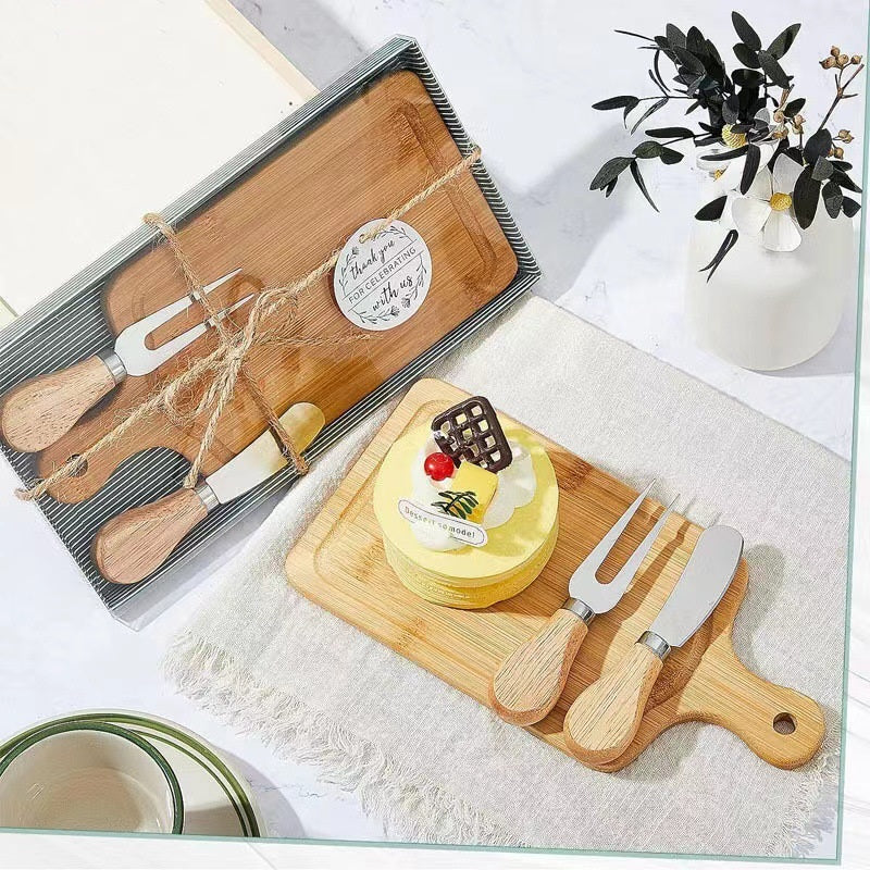 Mini-Käsebrett &amp; Messer-Geschenkset aus Bambus – Umweltfreundliche Servierbretter für Hochzeiten &amp; Events | Großhandelspreise ab Werk