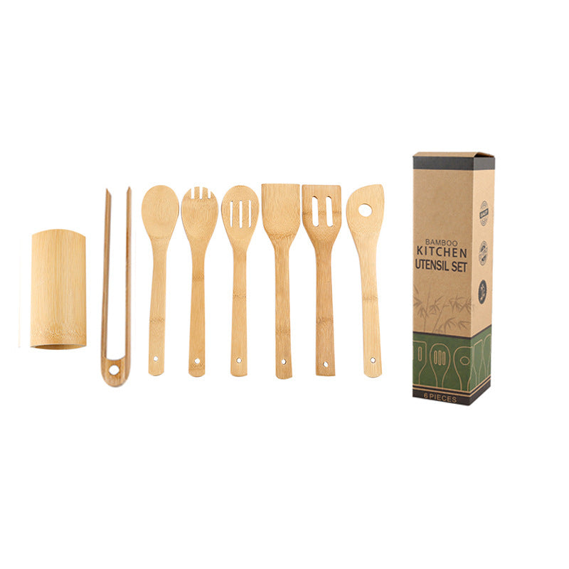 Bamboo Kitchenware | Bamboo Cooking Utensils | Eco-Friendly Bamboo Kitchen Utensil Set with Holder – Non-Stick Safe Cooking Tools Wholesale