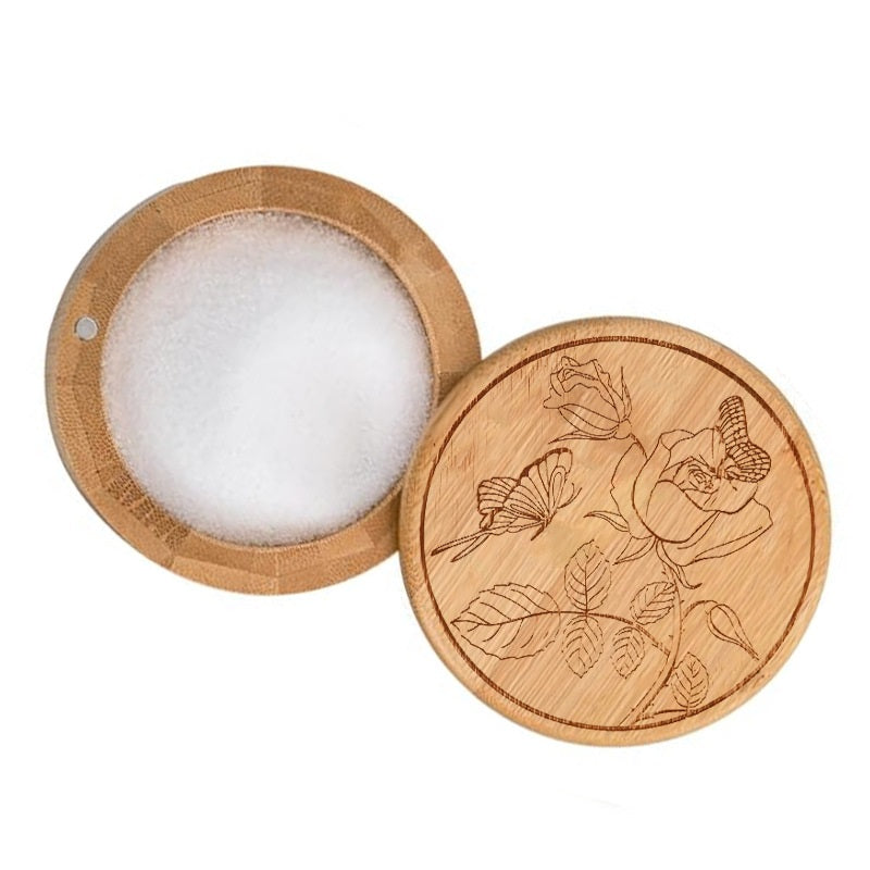 Bamboo Kitchenware | Bamboo Spice Jars & Containers | Eco-Friendly Bamboo Salt Cellar & Spice Jar with Spoon – Custom Laser Logo Wholesale
