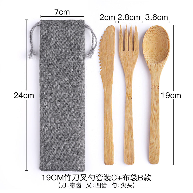 Bamboo Tableware | Reusable Bamboo Cutlery | Eco-Friendly Bamboo Utensils Set – Knife, Fork, Spoon & Spork for Sustainable Travel & Dining Wholesale EXW
