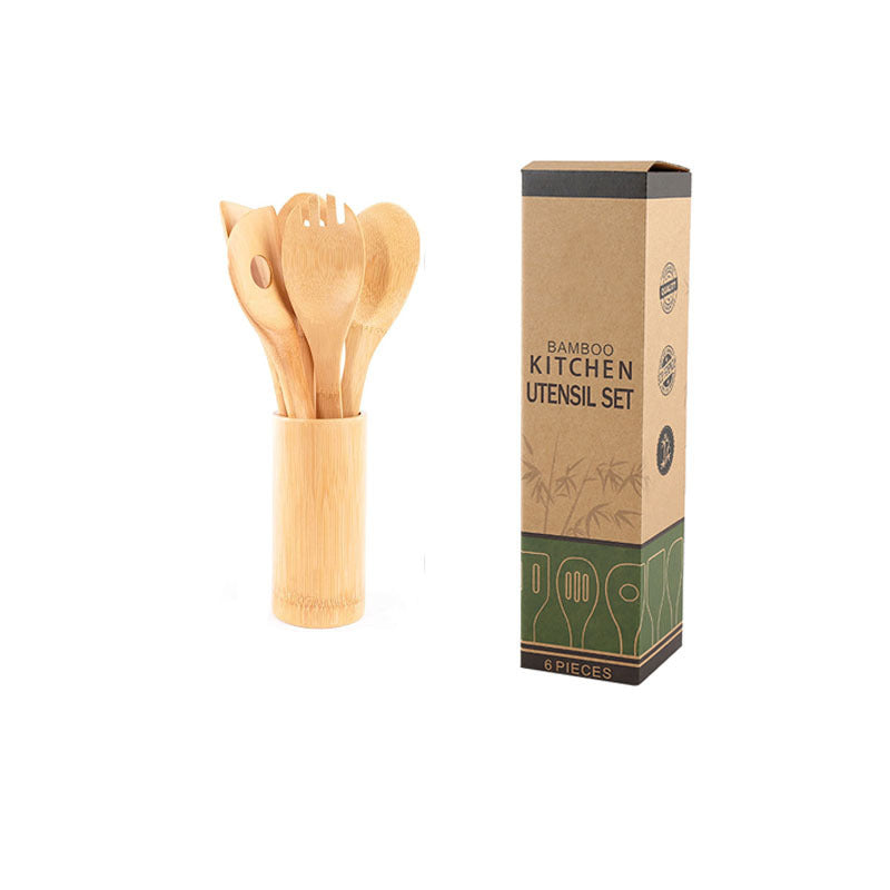 Bamboo Kitchenware | Bamboo Cooking Utensils | Eco-Friendly Bamboo Kitchen Utensil Set with Holder – Non-Stick Safe Cooking Tools Wholesale