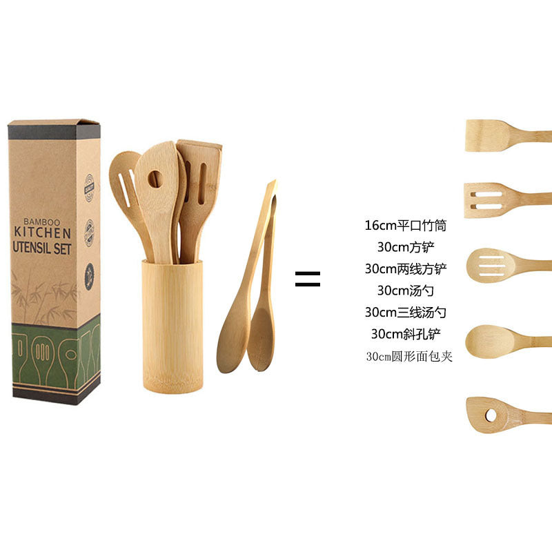 Bamboo Kitchenware | Bamboo Cooking Utensils | Eco-Friendly Bamboo Kitchen Utensil Set with Holder – Non-Stick Safe Cooking Tools Wholesale