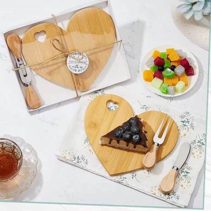 Mini-Käsebrett &amp; Messer-Geschenkset aus Bambus – Umweltfreundliche Servierbretter für Hochzeiten &amp; Events | Großhandelspreise ab Werk