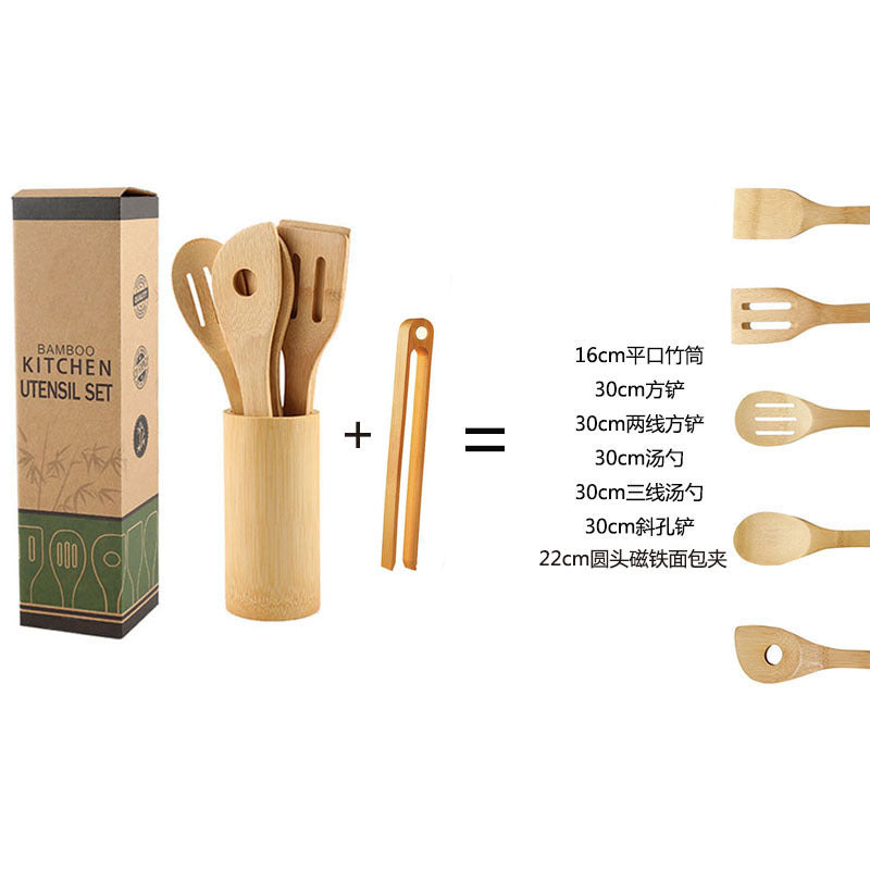 Bamboo Kitchenware | Bamboo Cooking Utensils | Eco-Friendly Bamboo Kitchen Utensil Set with Holder – Non-Stick Safe Cooking Tools Wholesale