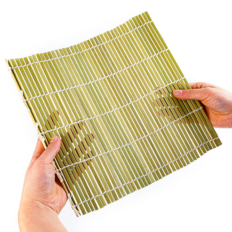Bamboo Kitchenware | Bamboo Sushi & Rolling Mats | Eco-Friendly Bamboo Sushi Rolling Mat Set – White & Green Skin, Non-Stick, Durable Wholesale