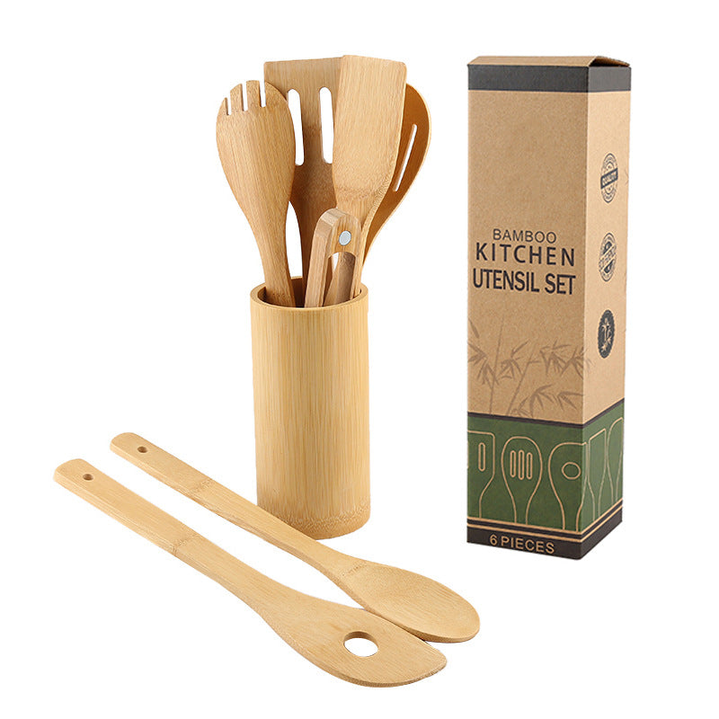 Bamboo Kitchenware | Bamboo Cooking Utensils | Eco-Friendly Bamboo Kitchen Utensil Set with Holder – Non-Stick Safe Cooking Tools Wholesale