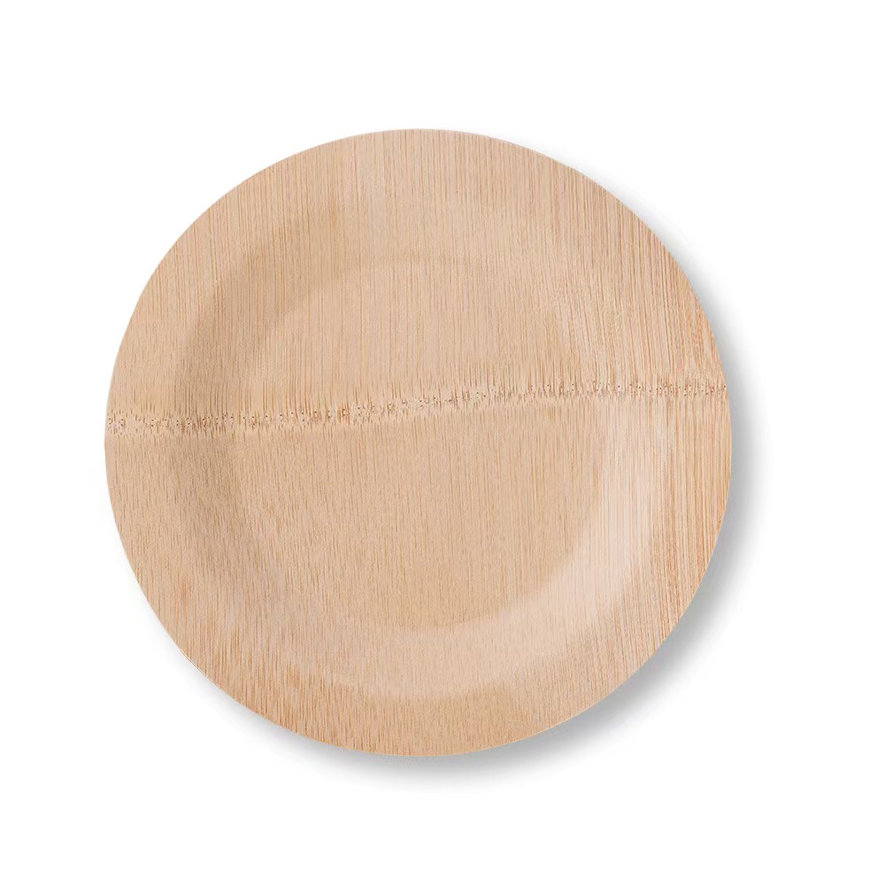BambooMake.cn Disposable Round Bamboo Plates