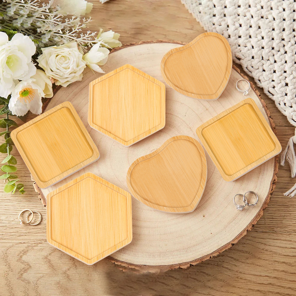 BambooMake.cn Geometric Bamboo Coasters