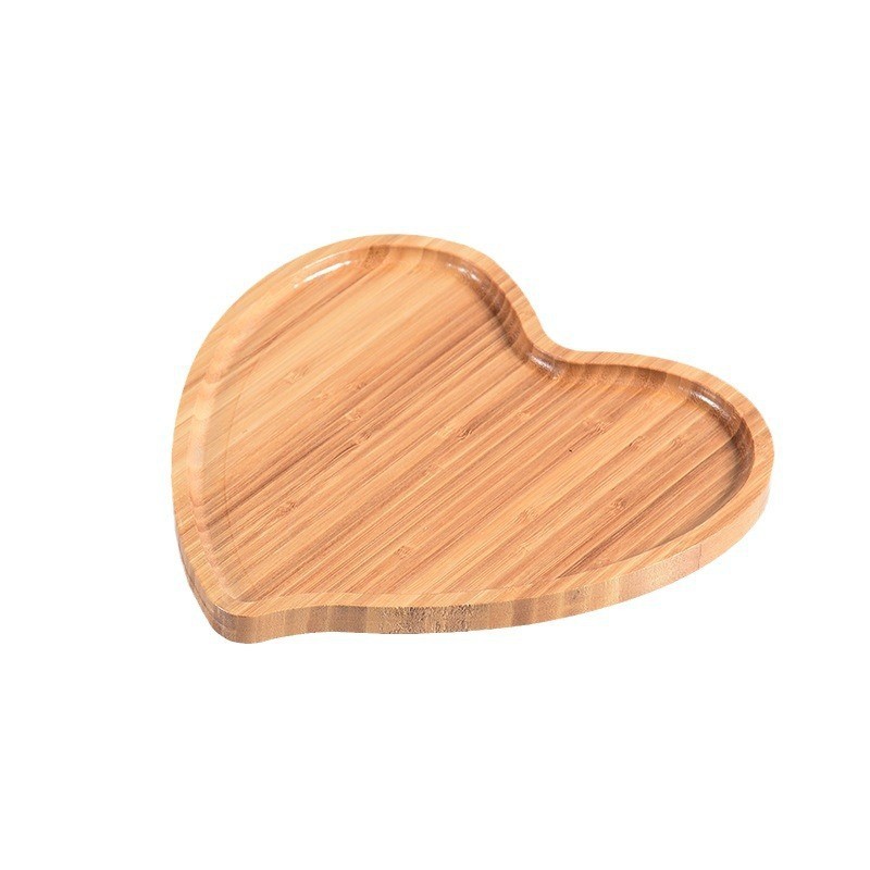 Bamboomake.cn bamboo heart-shaped food tray